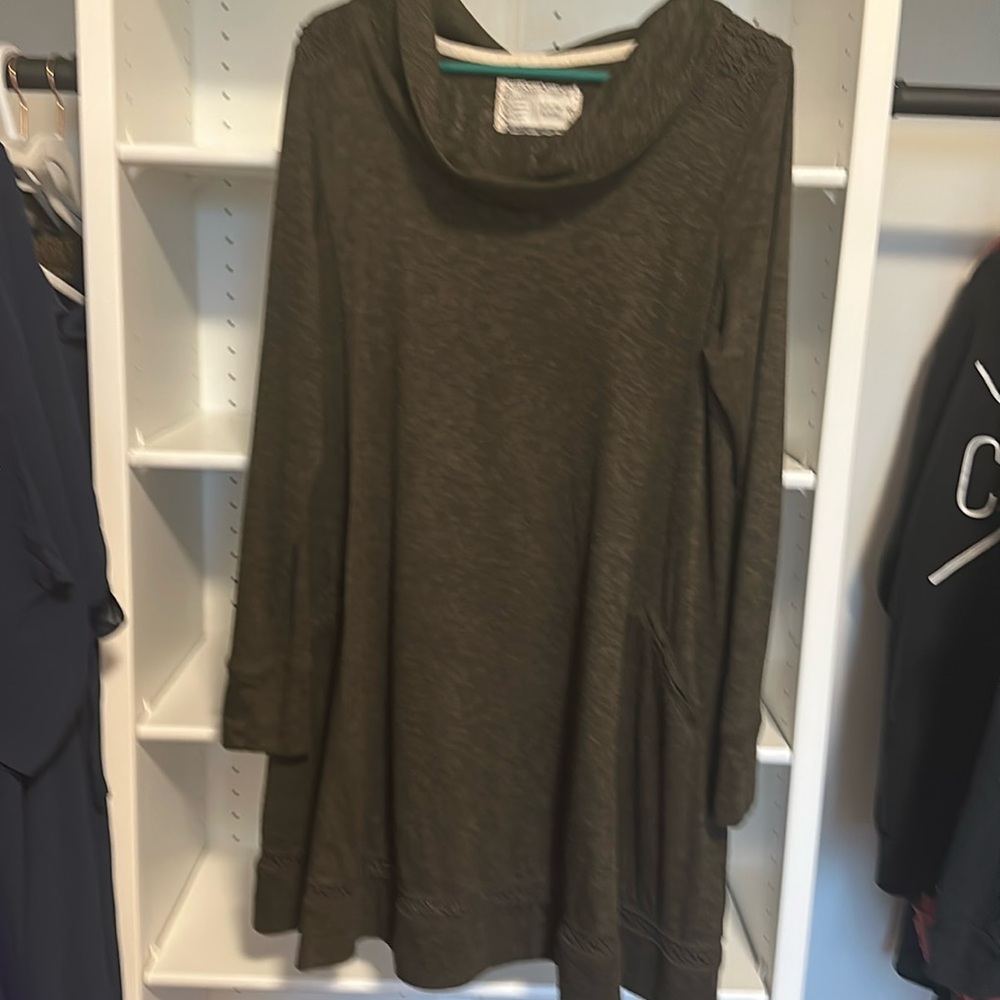 Saturday/Sunday Lagenlook Cowl Neck Dress - Picture 2 of 8